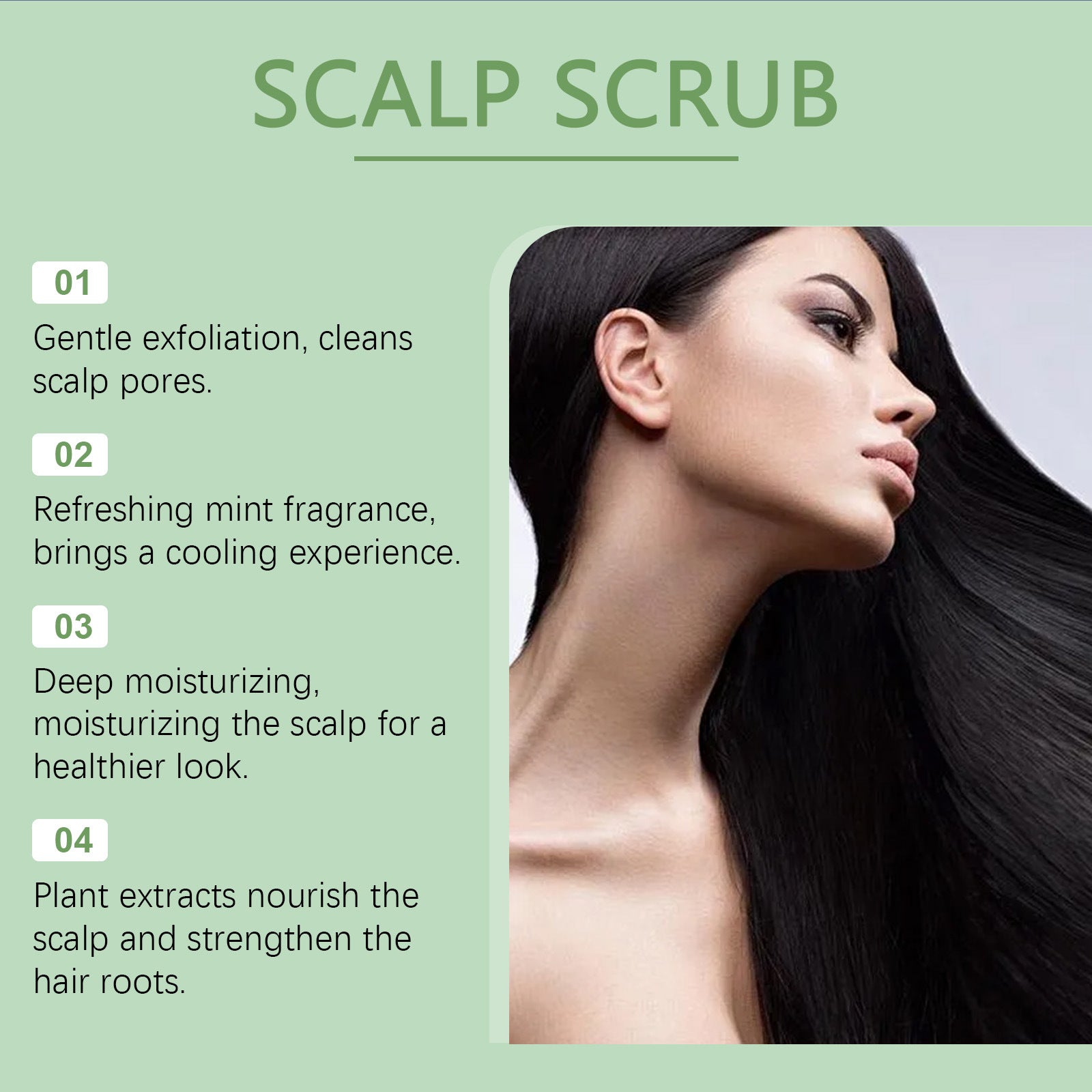 Rosemary Scalp Facial Scrub Soothing Scalp Moisturizing Cool