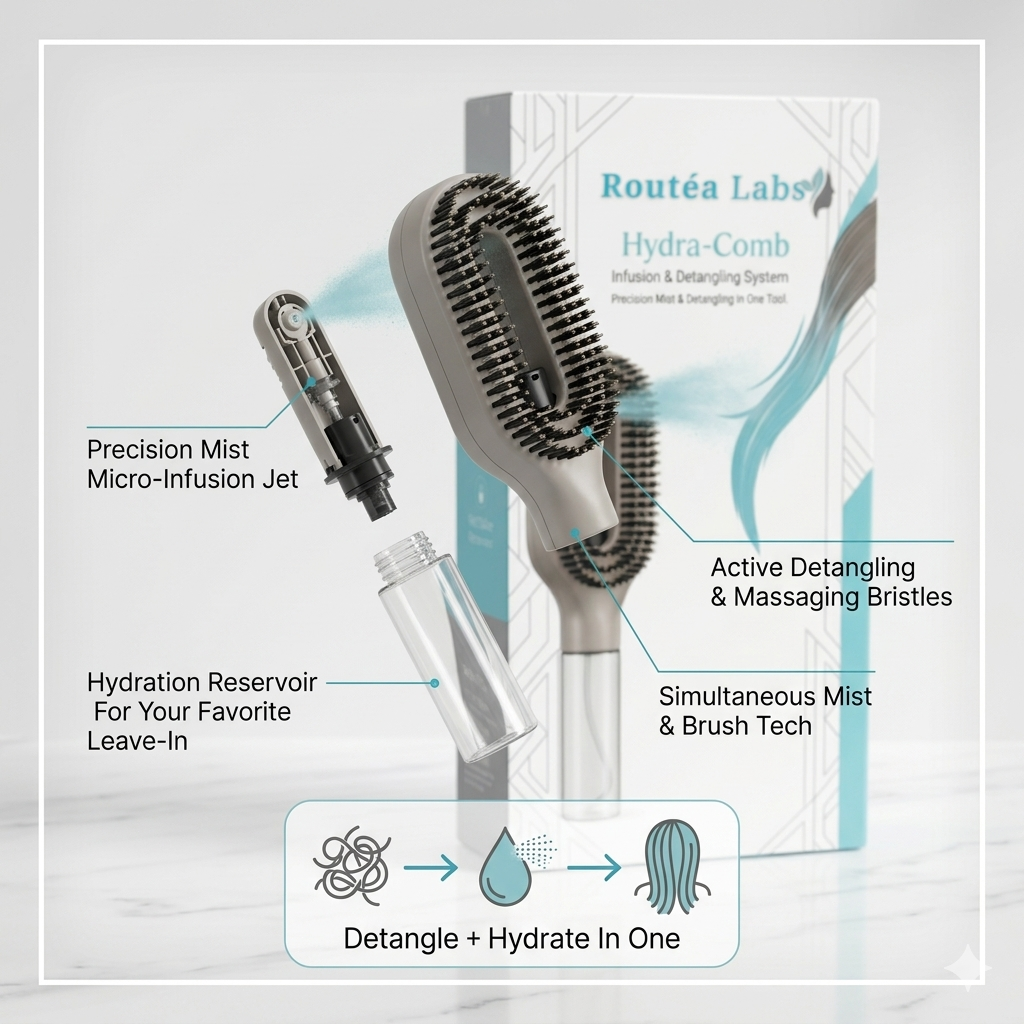 Tangle-Free Hairbrush Spray Combo